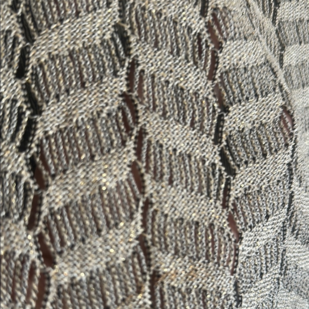 Gray Cable Knit Crew Neck Sweater - Picture 3 of 4